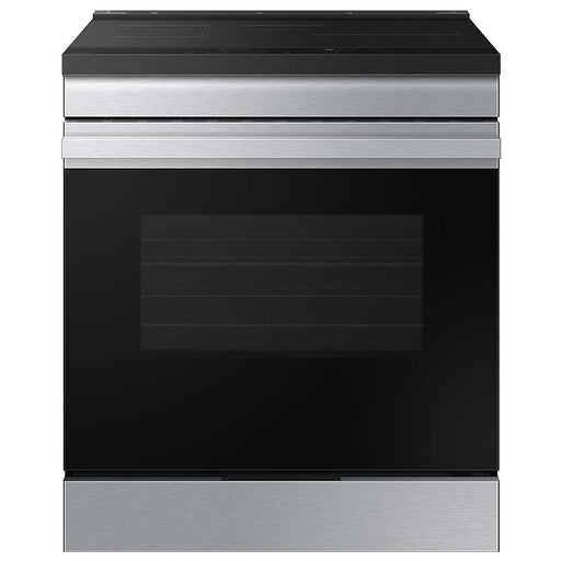 Samsung - Bespoke 6.3 Cu. Ft. Slide-In Electric Induction Range with Anti-Scratch Glass Cooktop - Stainless Steel