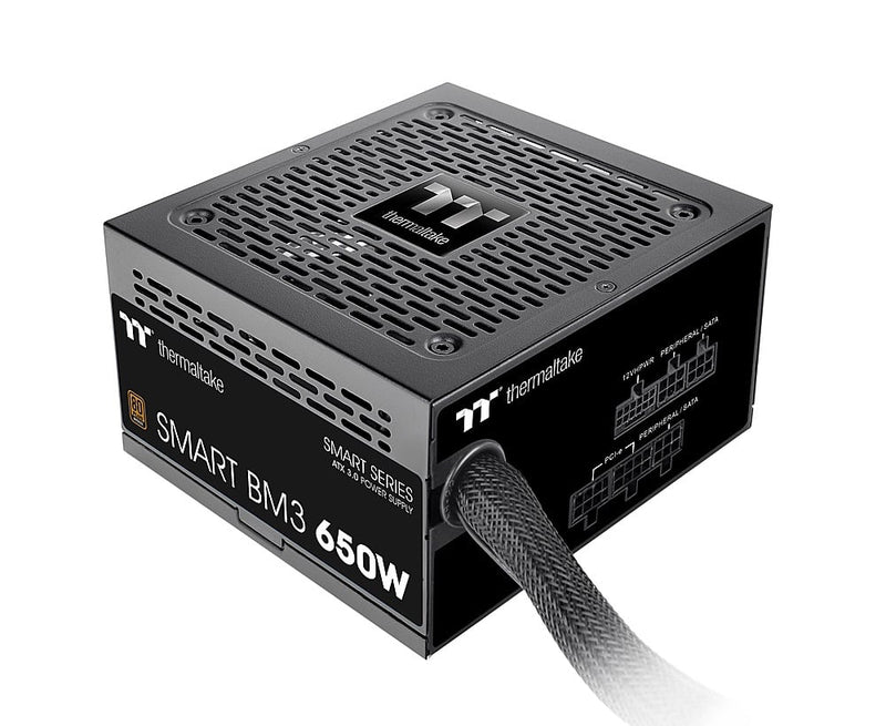 Thermaltake - Smart BM3 80+ Bronze PCIE Gen 5 ATX 3.0 650W Semi-Modular Power Supply - Black