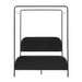 Walker Edison - Modern Metal and Wood Canopy Queen Bedframe - Black