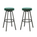 Walker Edison - Transitional Glam Swivel-Seat Barstool (2-Piece set) - Emerald