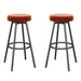 Walker Edison - Transitional Glam Swivel-Seat Barstool (2-Piece set) - Rust