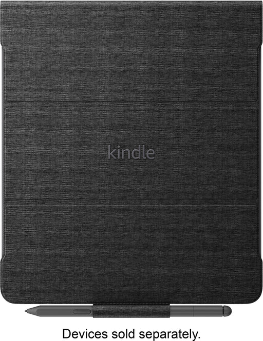 Amazon - Kindle Scribe Fabric Folio Cover with Magnetic Attach (for Kindle Scribe) - Black