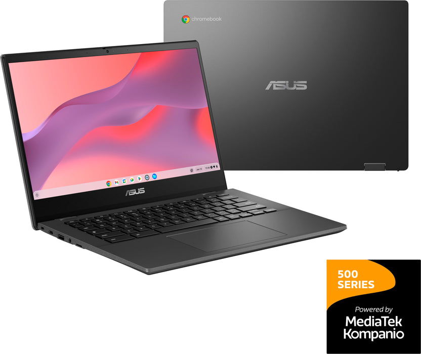 ASUS - 14" Chromebook Laptop - MediaTek Kompanio 520 - 4GB Memory - 64GB eMMC - Gravity Gray