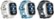 Best Buy essentials - Silicone Band for Apple Watch 38mm 40mm 41mm (3-Pack) and 42mm Series 10 - Starlight Blue/Gray and Gray