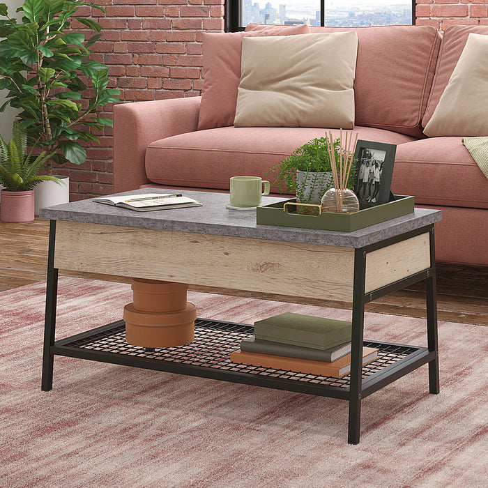 Sauder - Market Commons Lift Top Coffee Table 3a - Prime Oak