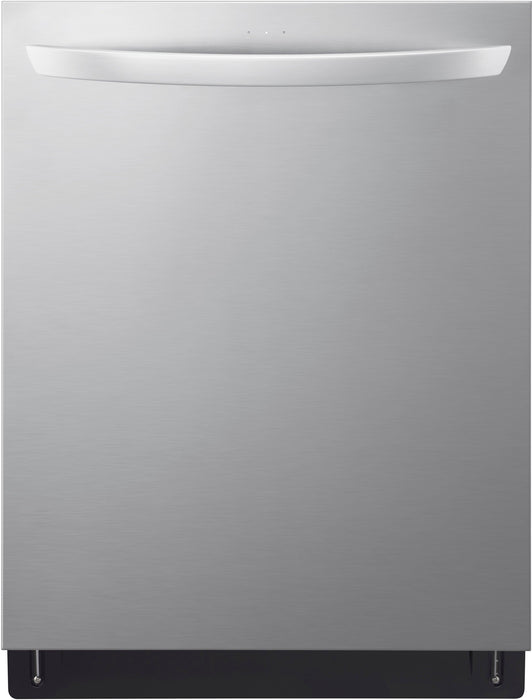 LG - 24" Top Control Smart Built-in Stainless Steel Tub Dishwasher with 3rd Rack QuadWash Pro and 46dB - Stainless Steel