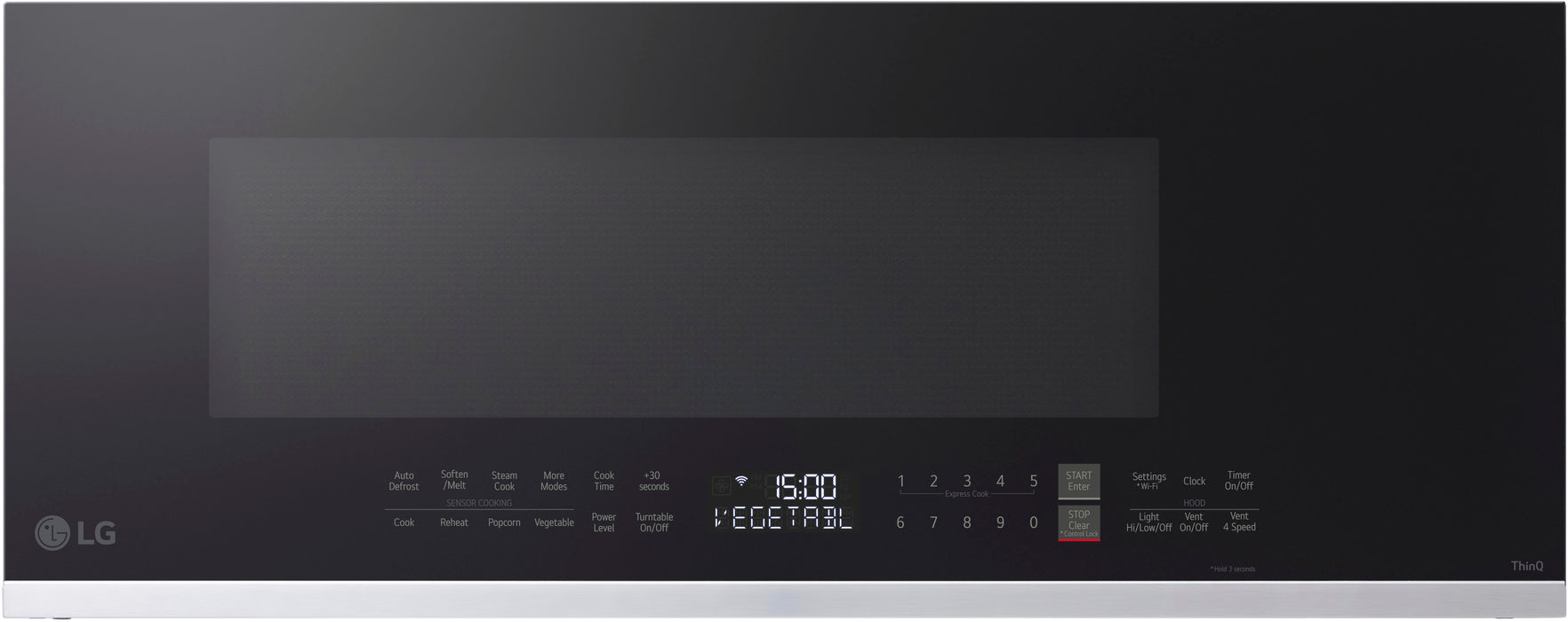 LG - 1.3 Cu. Ft. Low-Profile Over-The-Range Microwave with Sensor Cook and EasyClean - Black