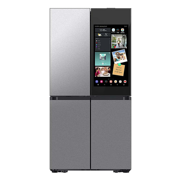 Samsung - Bespoke 29 Cu. Ft. 4-Door Flex French Door Smart Refrigerator with AI Family Hub+ and AI Vision Inside - Stainless Steel