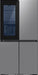 Samsung - Bespoke 23 Cu. Ft. 4-Door Flex French Door Counter Depth Refrigerator with Beverage Zone and Auto Open Door - Stainless Steel