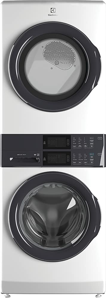 Electrolux - Laundry Tower Single Unit Front Load 4.4 Cu. Ft. Washer  8 Cu. Ft. Gas Dryer - White