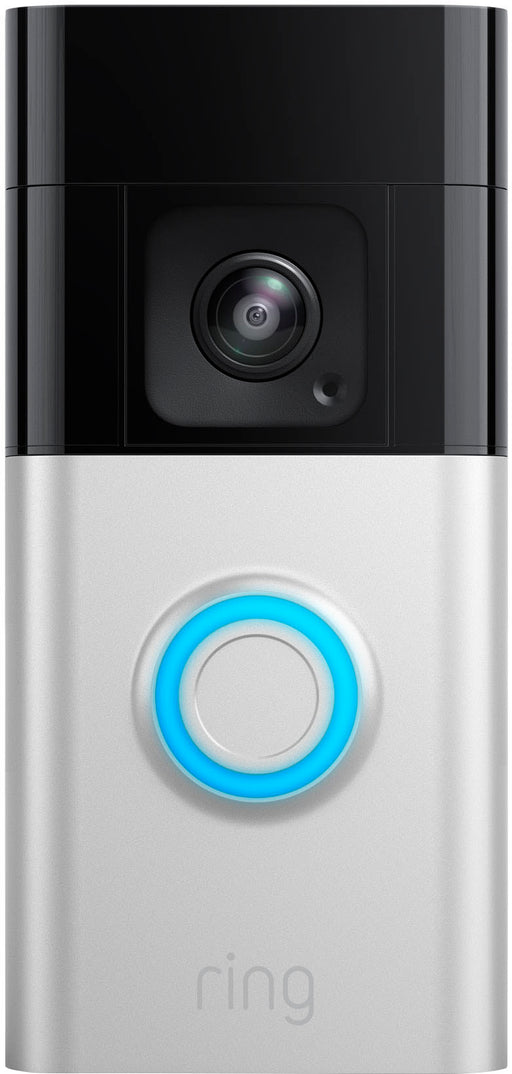 Ring - Battery Doorbell Pro Smart Wi-Fi Video Doorbell - Battery-powered with Head-to-Toe HD+ Video - Satin Nickel