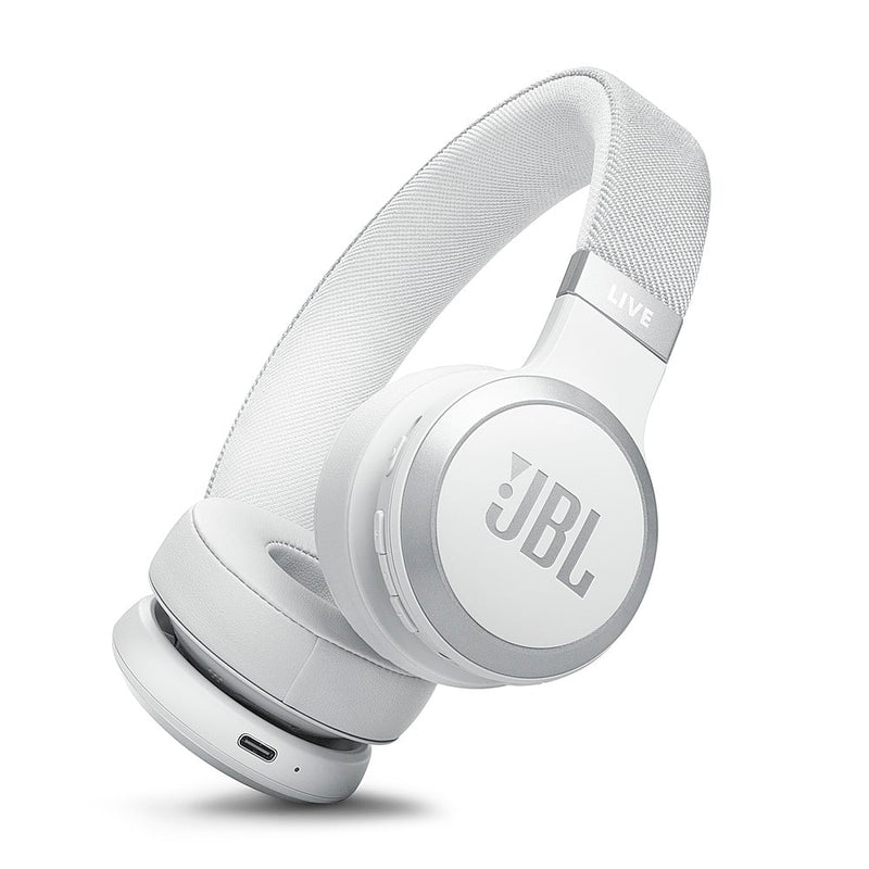 JBL - Live 670NC Wireless On-Ear Headphones with True Adaptive Noise Cancelling - 2024 - White
