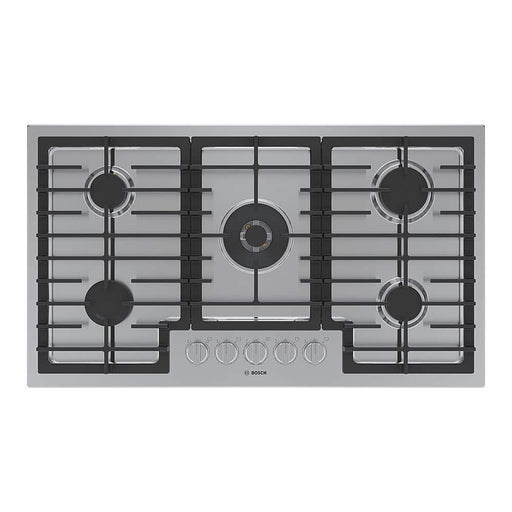 Bosch - 800 Series 36" Built-In Gas Cooktop with 5 burners with FlameSelect - Stainless Steel