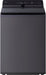 LG - 5.5 Cu. Ft. High Efficiency Smart Top Load Washer with EasyUnload - Matte Black