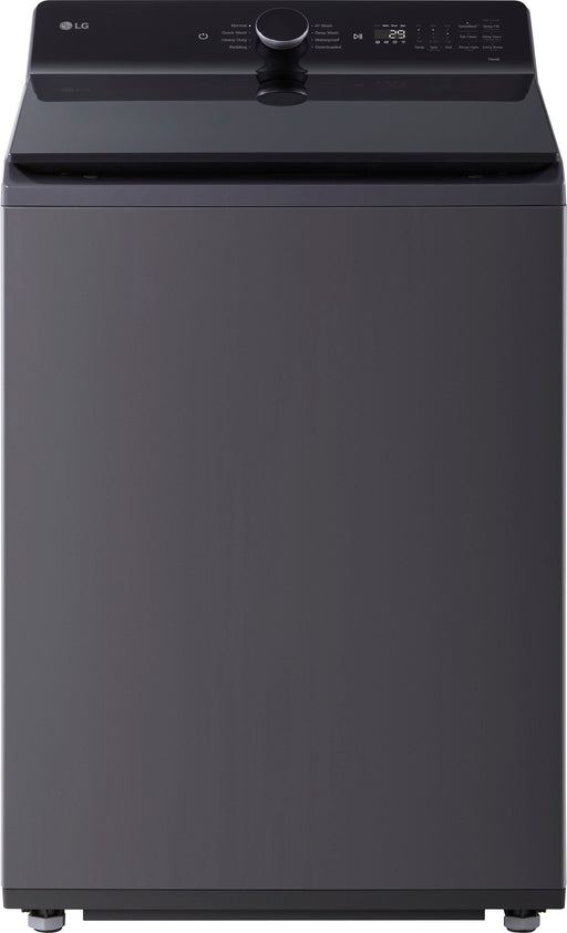 LG - 5.5 Cu. Ft. High Efficiency Smart Top Load Washer with EasyUnload - Matte Black