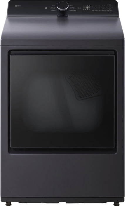 LG - 7.3 Cu. Ft. Smart Gas Dryer with EasyLoad Door - Matte Black