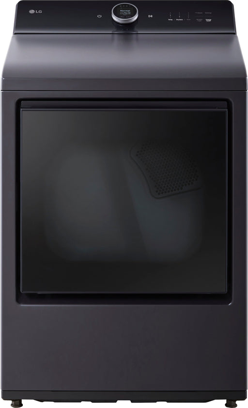 LG - 7.3 Cu. Ft. Smart Gas Dryer with Steam and EasyLoad Door - Matte Black