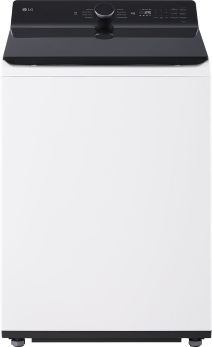 LG - 5.5 Cu. Ft. High Efficiency Smart Top Load Washer with EasyUnload - Alpine White