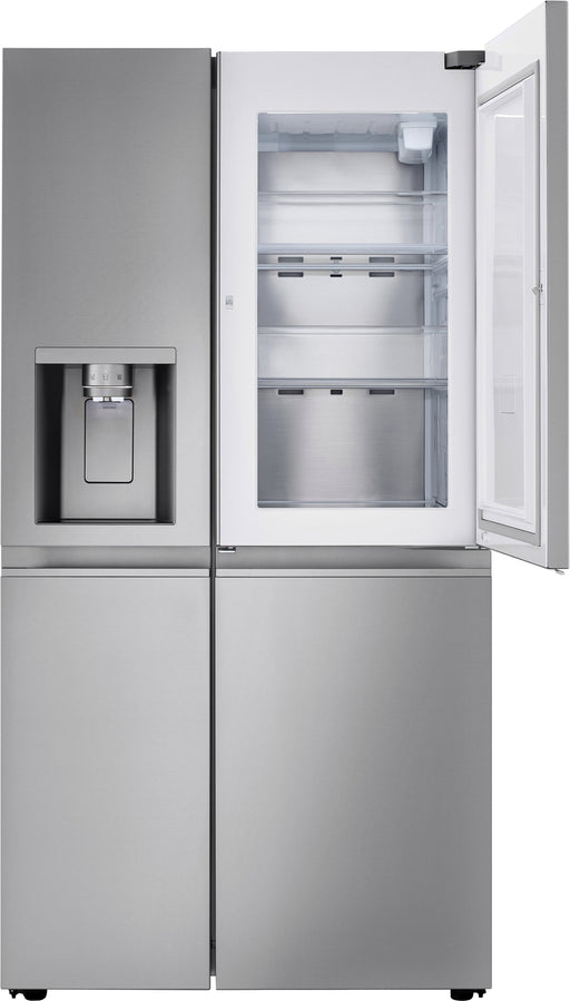 LG - 27.12 Cu. Ft. Door-in-Door Side-by-Side Refrigerator with Dual Ice Maker - Stainless Steel
