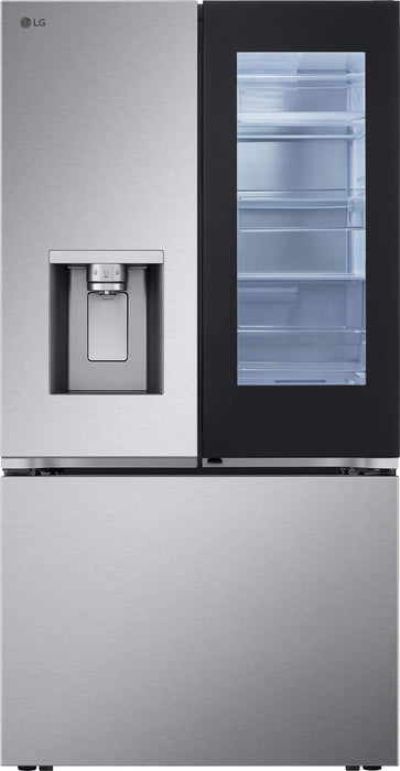 LG - Counter-Depth MAX 25.5 Cu. Ft. 3-Door French Door Smart Refrigerator with InstaView Door-in-Door - Stainless Steel