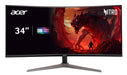 Acer -  Nitro 34" Curved QHD 180Hz 1ms FreeSync Premium Gaming Monitor (DisplayPort HDMI) - Black