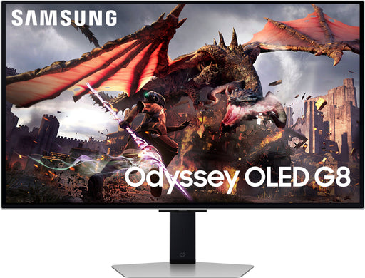 Samsung - 32" Odyssey OLED G8 (G80SD) 4K UHD 240Hz 0.03ms Smart Gaming Monitor with HDR - Silver