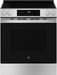 GE - 5.3 Cu. Ft. Slide-In Electric Range with Self-Clean and Steam Cleaning Option and Crisp Mode - Stainless Steel