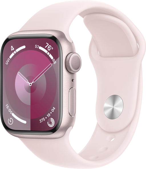 Apple Watch Series 9 (GPS) - pink aluminum - smart watch with sport band - light pink - 64 GB