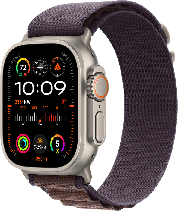 Apple Watch Ultra 2 GPS + Cellular 49mm Titanium Case with Indigo Alpine Loop  (Medium) - Titanium