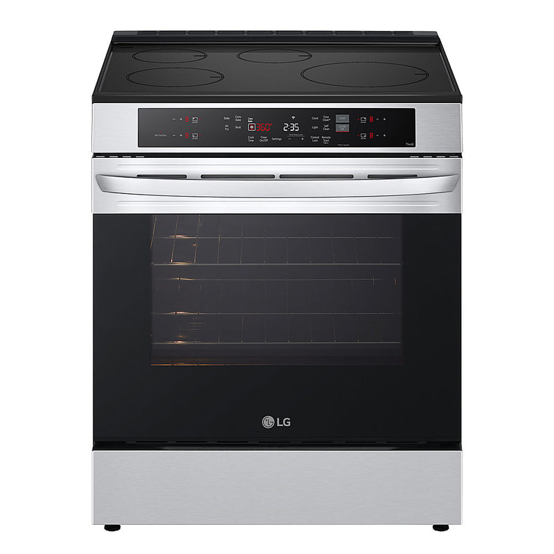LG - 6.3 Cu. Ft. Smart Slide-in Electric Induction True Convection Range with EasyClean and Air Fry - Stainless Steel