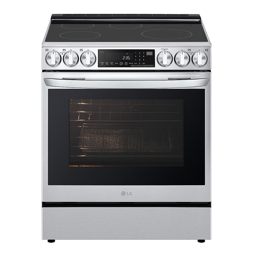 LG - 6.3 Cu. Ft. Slide-In Electric Induction True Convection Range with EasyClean and Air Fry - Stainless Steel