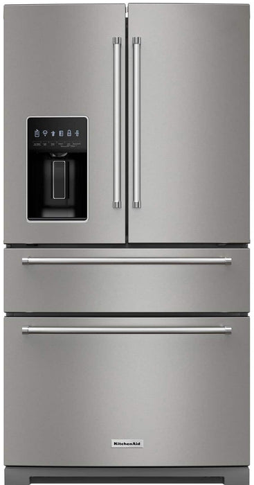 KitchenAid - 26 cu. ft. French Door Refrigerator with Ice and Water Dispenser - Stainless Steel