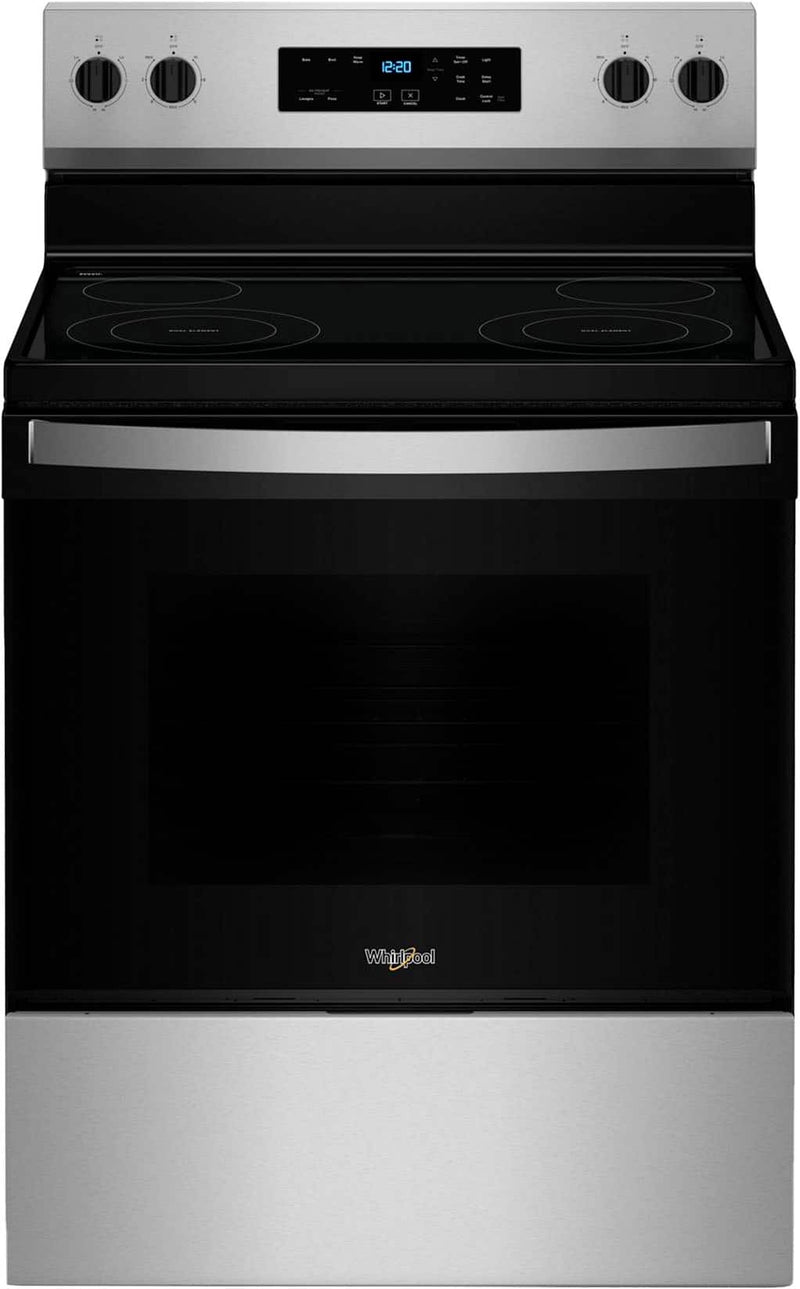 Whirlpool - 30-inch Electric Range with No Preheat Mode - Stainless Steel