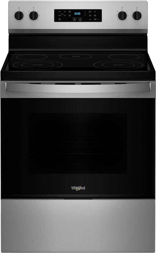 Whirlpool - 5.3 Cu. Ft. Freestanding Electric Range with Cooktop Flexibility - Stainless Steel