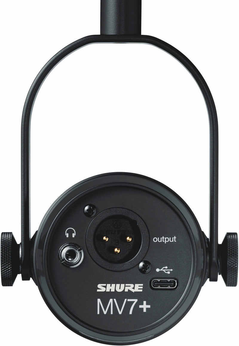 Shure - MV7+ Podcast Microphone - USB-C  XLR Outputs for Podcasting Live Streaming Music Recording  Youtube Content - Black