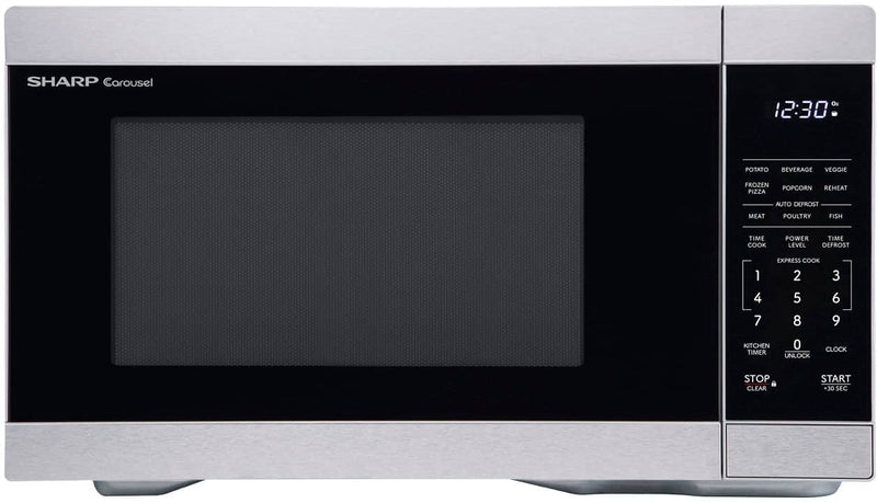 Sharp - 1.1 cu. ft. 1000W Countertop Microwave - Stainless - Stainless