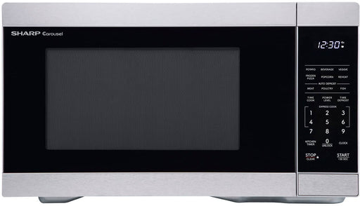 Sharp - 1.1 cu ft Countertop Microwave With Sensor Cooking - Stainless Steel