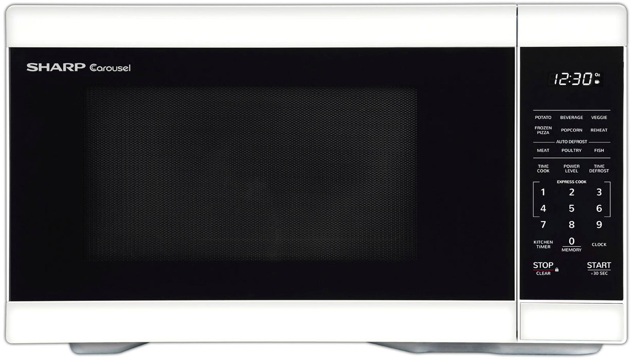 Sharp - 1.1 cu. ft. 1000W Countertop Microwave - White