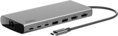 Belkin - USB-C 8-in-1 Dual Display Docking Station - Gray