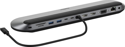 Belkin - Connect 11-in-1 Universal USB-C Pro Dock w/ 3-Monitor Support 100W PD with 10Gbps Transfer Speeds  2.5Gbps Ethernet - Gray