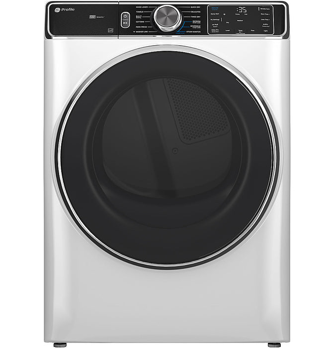 GE Profile - 7.8 Cu. Ft. Stackable Smart Electric Dryer with Steam and Sanitize Cycle - White