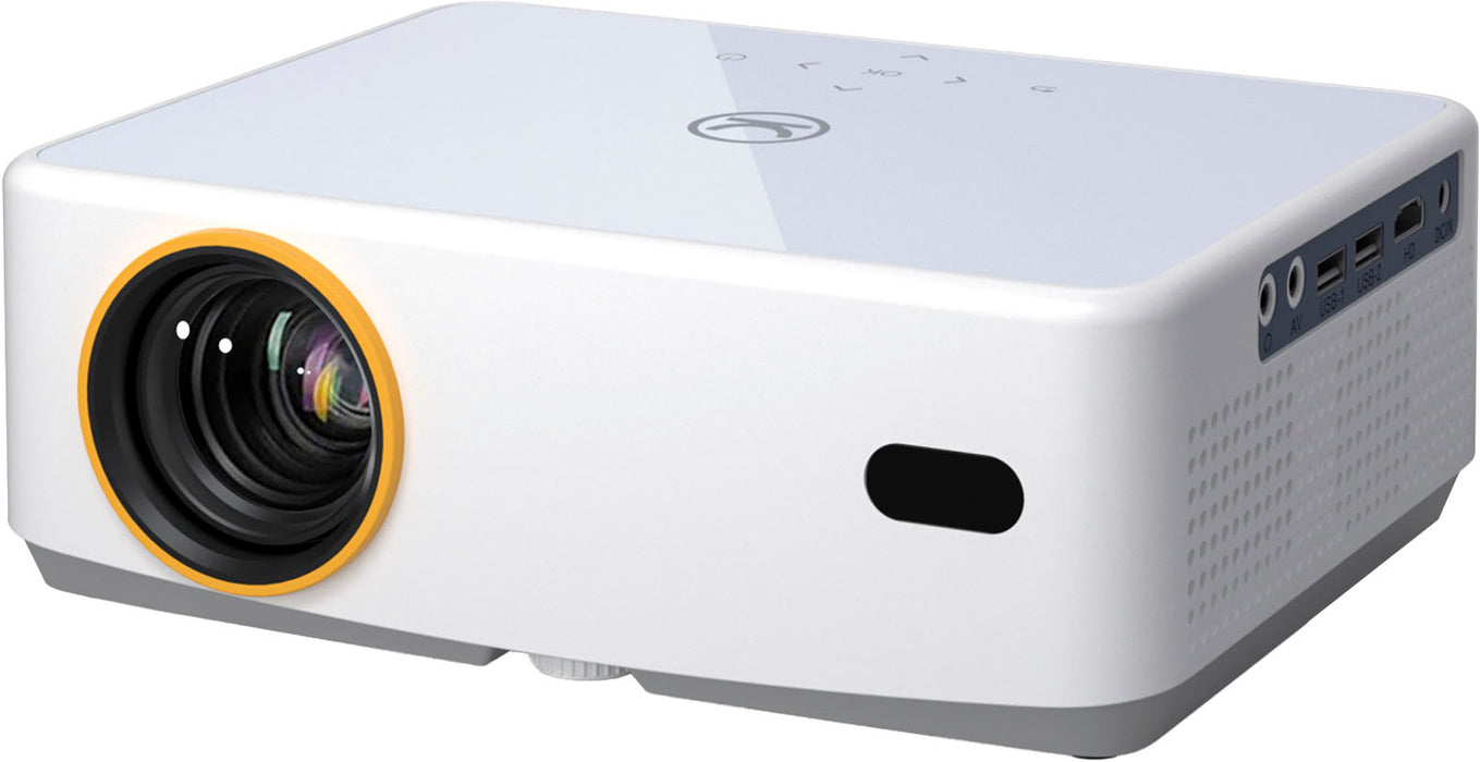 Vankyo - Leisure 570 Native 1080P Smart Projector with WiFi and Bluetooth Mini Portable Projector With 100" Screen Included - White