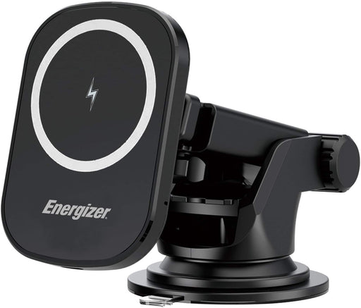 Energizer - Ultimate 15W MagSafe Magnetic Universal 3-in-1 Wireless Car Charger/Mount with Vent Dash and Windshield Mounts Included - Black