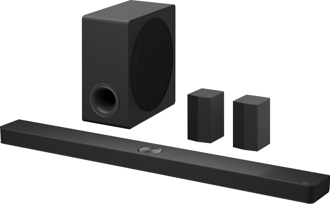 LG - 7.1.3 Channel S90TR Soundbar with Wireless Subwoofer and Rear Speakers Dolby Atmos DTSX and WOW Orchestra - Black