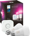 Philips - Hue Color A19 Smart LED Bulb 2PK + Hue Bridge - White and Color Ambiance