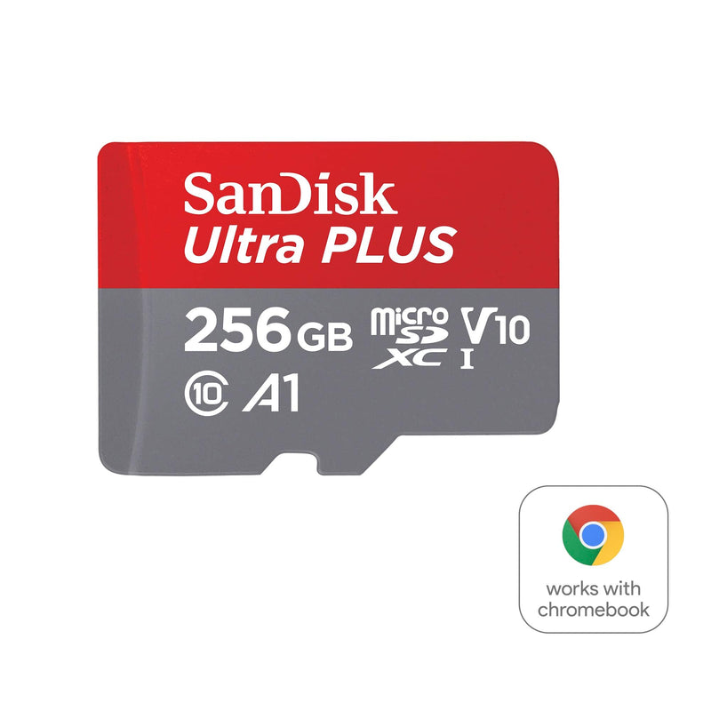 SanDisk - 256GB Ultra Plus microSDXC UHS-I Memory Card for Chromebooks up to 160MB/s