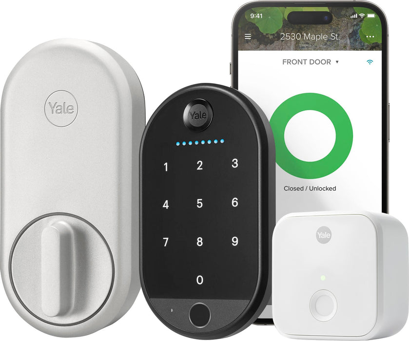 Yale - Approach - Smart Lock Wi-Fi Retrofit Deadbolt with Keypad Access - Silver