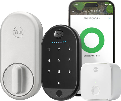Yale - Approach Smart Lock with WiFi + Fingerprint Keypad - Silver