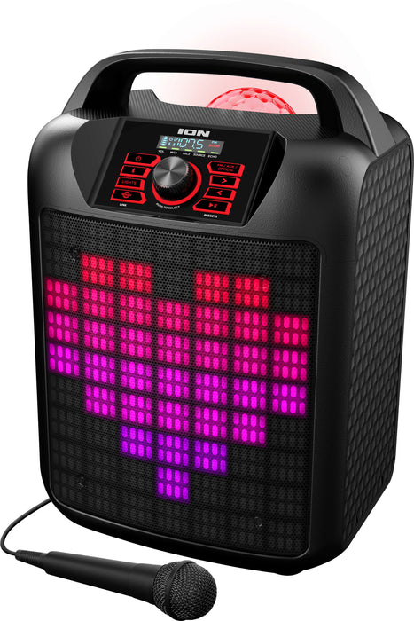 ION Audio - Party Rocker Max High-Power Portable Bluetooth Speaker with Customizable Party Theme Lights - Black