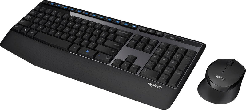 Logitech - MK345 Full-size Wireless Membrane Keyboard and Mouse Combo for PC Laptop with Palm Rest - Graphite